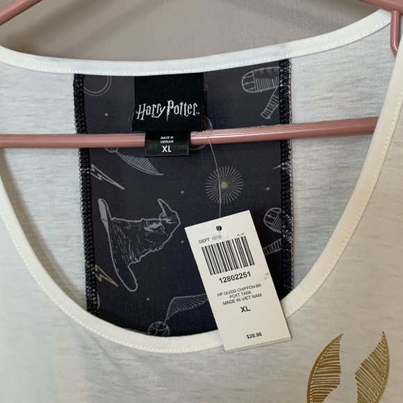 Harry Potter Golden Snitch Pocket Cream tank top with sheet back panel - Picture 8 of 8